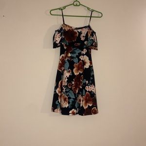 F21 Floral Off Shoulder Flowy Mini Dress